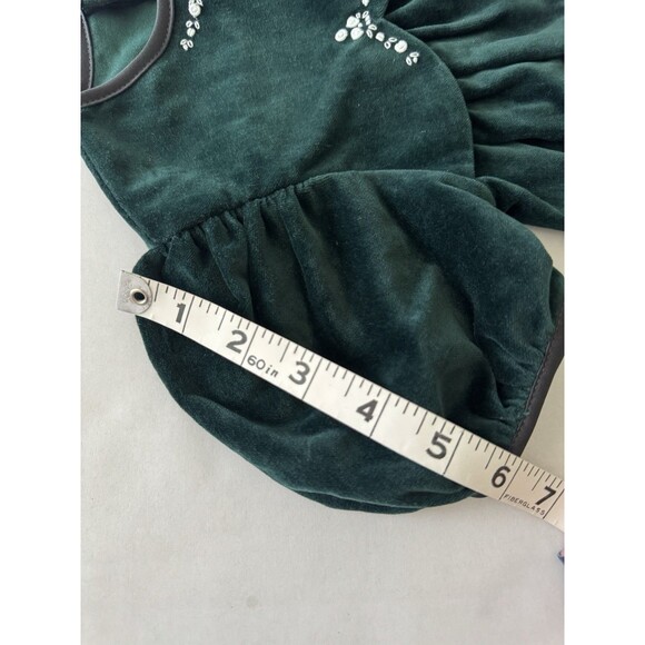 Carter’s Dark Green Velvet Dress 18 Months Girls Excellent Condition - Picture 8 of 10